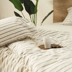 Set di Biancheria da Letto di Lusso in Lino 100% Personalizzato, Queen King <span class=keywords><strong>Matrimoniale</strong></span> Singolo, Include Lenzuola Federe <span class=keywords><strong>Copripiumino</strong></span> - Product Image 2