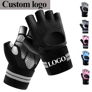 Guantes de gimnasio personalizados profesionales Guantes de levantamiento de pesas acolchados con logotipo personalizado para marcas de fitness - Product Image 2