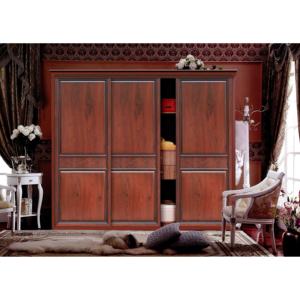 <span class=keywords><strong>Armadio</strong></span> Guardaroba Scorrevole in Legno e <span class=keywords><strong>PVC</strong></span> in Stile Classico Antico - Product Image 2