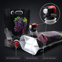 Pochettes personnalisées 3L 5L Bag-in-Box avec bec verseur pour café infusé à froid, jus, vin – Sachets souples à fond plat avec robinet