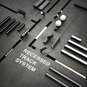 Scon 0.5M 1m 1.5m 4 dây Trần tuyến tính lõm hoàn chỉnh 110-277V DC24V LED COB từ theo dõi đèn hệ thống chiếu sáng đường sắt - Product Image 1