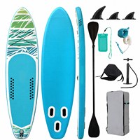 Planche de paddle gonflable SUP 11ft6in avec pagaie, pompe, sac à dos et laisse pour le surf, le yoga et la pêche