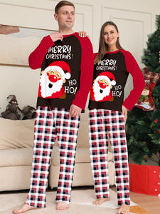 PASUXI Pijamas Familiares a Juego para Navidad 2025, Nueva Moda Festiva para Mujer y Niño con Estampado <span class=keywords><strong>de</strong></span> Ciervo y Alfabeto para el Hogar - Product Image 2