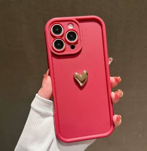 Funda de Silicona Suave 3D con Corazón Dorado para iPhone 17 Air 15 14 13 12 11 16 Pro Max XS XR 7 8 Plus, Antigolpes, Acabado Mate Tipo Caramelo - Product Image 6