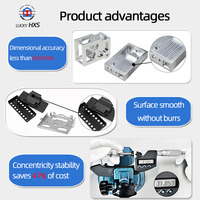 Pièces de support de tige et de bride en aluminium Al6061 sur mesure, usinées CNC par fraisage et tournage, anodisées, avec précision de 0,01 mm, usinage CNC OEM pour machines industrielles