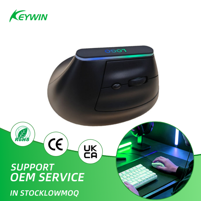 Factory Stock Rechargeable Mute 6D 2.4g Wireless Vertical Mouse Custom Silent Ergonomic Dual Mode Wireless Office Mouse