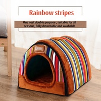 Nouveau Lit Niche Douillet et Chaud pour Animaux de Compagnie (Chats, Chiens, Petits Animaux) – Grande Grotte Spacieuse avec Housse Amovible en Peluche Douce et Fond Antidérapant