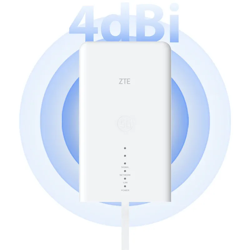 Mở khóa ZTE 5G Router cho ngoài trời CPE Router mc889 với khe cắm thẻ Sim X62 nsa + sa sub6 + mmw 5G 4G LTE Cat16 2.5g Gigabit Router