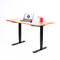 Bureau moderne en acier réglable en hauteur électriquement, convertible et extensible, avec double moteur, pour le télétravail