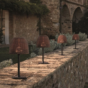 IP54 paysage <span class=keywords><strong>colonne</strong></span> LED extérieur solaire cour <span class=keywords><strong>lampe</strong></span> rotin lampadaire pour jardin hôtel et cour décoration - Product Image 5
