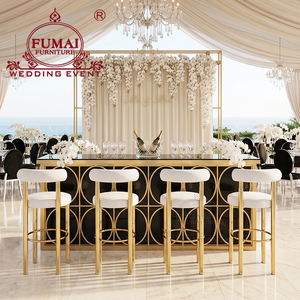 Meubles d'événements en plein air pour discothèques, comptoir de bar de café en acier inoxydable au design moderne 3D - Product Image 4