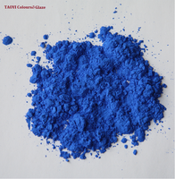 Chine fournit 800C peinture de verre inorganique de couleur bleu cobalt brillant pour carreaux de verre de mosaïque