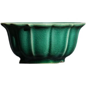 Pots à Bonsaï en Céramique Forme de Lotus Petits Pots de Style Antique en Poterie - Product Image 5