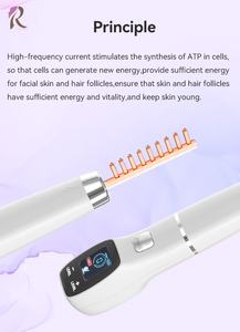 Varita Violeta de Alta Frecuencia con Accesorios de Neón y Argón para Terapia Facial, Reducción de Arrugas y Rejuvenecimiento de la Piel - Product Image 2
