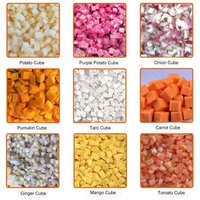 Commerciële Sanfu Hoge-Nauwkeurigheid Fruit- en Groente Snijmachine Aardappel Wortel Ui Kubus Snijder 220V/110V Motor Kerncomponent Te Koop
