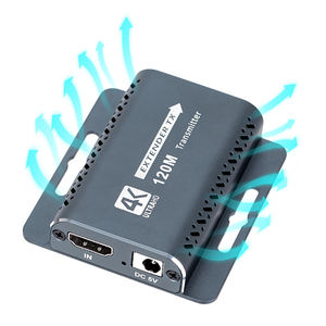 Haute qualité <span class=keywords><strong>4K</strong></span> HD Extender <span class=keywords><strong>4K</strong></span> 60Hz 120m boîtier en alliage d'aluminium RJ45 Ethernet LAN récepteur 120M Cat6/6A HDTV Extender - Product Image 1