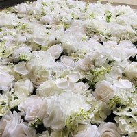 YAYUN Y-1153 40X60CM Buatan Bunga Mawar Peony Bunga Dinding Buatan Tanaman Pernikahan Latar Belakang Dinding