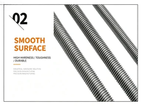 Studs & Threaded Rods Galvanized Zinc Plated Black Finish Carbon Steel 8.8 Grade for Photovoltaic Power Plants