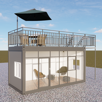 Maison conteneur pliable entièrement meublée - avec salle de bain et cuisine - Étanche, ignifuge