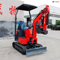 Penggali Mini langsung pabrik Cina penjualan 0.8 1 Ton Mini harga ekskavator kecil dengan EPA bersertifikat Eropa