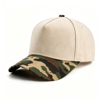 Gorra Trucker de 5 Paneles con Bordado Personalizado de Leopardo, Lona 100% Algodón, Diseño Color Block, Gorras Deportivas Tipo A-Frame, Gorras de Béisbol