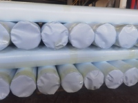 Bâche en PE tissée enduite blanche, respirante et imperméable, longue durée de vie, pour utilisation en tente extérieure