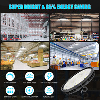 Lampes LED de plafond High Bay pour garage, lampe High Bay avec prise 110V, crochet US, homologuées UL, éclairage LED pour atelier, grange