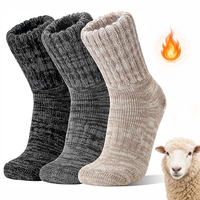 Chaussettes en laine d'alpaga de qualité supérieure en gros, chaussettes thermiques épaisses en tricot d'hiver pour femmes et hommes, chaussettes unisexes en alpaga
