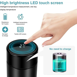 Regalo de promoción LOGOTIPO personalizado Impreso Pantalla LED inteligente Botella de agua Botellas de agua aisladas inteligentes Botella de agua inteligente para negocios - Product Image 4