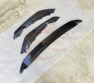 Lèvre de pare-chocs avant en Fiber de carbone de Style <span class=keywords><strong>SVR</strong></span>, trois pièces pour Jaguar f-type <span class=keywords><strong>SVR</strong></span> pare-chocs avant 2013-2019 Kit de carrosserie - Product Image 4