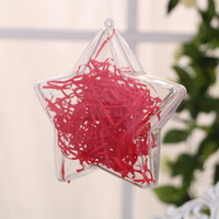 Usine En Gros Transparent Creative Joy Bonbons Boîte Pentagramme Étoile En Plastique Emballage En Relief Perlé De Noël Déco Pendentif