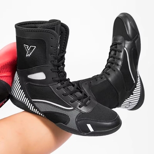 Custom Men's Professional Boxing Wrestling <b>Boots</b> Mesh Upper Breathable Lightweight Summer Winter with Full Customization - Product Image 2