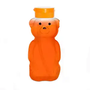 8 oz De Qualité Alimentaire Miel Ours Tasse De Paille Enfants Bébé Bouteille Compressible