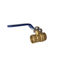 Robinet à levier manuel en acier inoxydable poli, finition dorée, filetage femelle, 2 voies, pour le contrôle de l'eau, taille de port 1/2''-4''