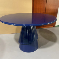 Table à manger ronde en bois massif de luxe moderne avec base en fibre de verre, design pliable et extensible pour hôtels et restaurants