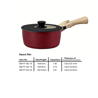 Casserole en aluminium forgé antiadhésive OEM d'usine avec couvercle, poignée amovible, empilable, pour soupes et ragoûts, compatible four et induction
