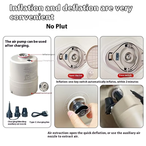 كرسي وسرير أريكة هوائي للكبار الأكثر مبيعًا للأزواج، قابل للطي وبتصميم يحفظ الخصوصية لغرفة النوم والتخييم الخارجي - Product Image 3