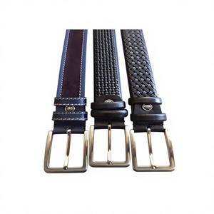 Ceinture pour homme en cuir de buffle véritable, boucle en acier, style vintage, imperméable, robuste, écologique, pour usage quotidien, tendance, best-seller - Product Image 2