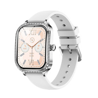 Reloj Inteligente MK88 de 1.75 Pulgadas con Llamadas Bluetooth, Monitoreo de Salud Femenina, Modo Multideportivo, Reloj Inteligente de Diamantes de Moda para Mujer