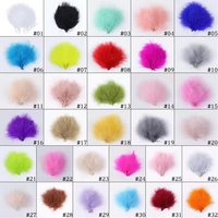 Mehrfarbige Flauschige Marabu-Truthahnfedern für DIY-Basteleien Haaraccessoires Kostüme Fliegenbinden Angelmaterial Heimdekoration