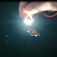 Accessoires pour véhicules : Ampoule LED Festoon Canbus C5W blanche 28mm 1860 CSP pour éclairage de lecture/plaque d'immatriculation (réaménagement/mise à niveau)
