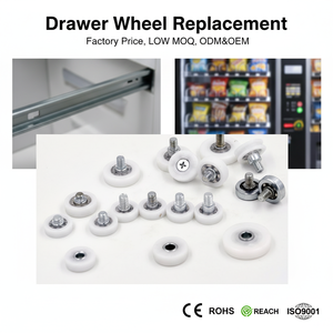 Plastic <strong>Pulley</strong> <strong>Wheels</strong> With Bearings Rubber Ball Bearing Drawer Rollers POM Sliding Folding Door - Product Image 1