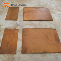 Pot Bunga Minimalis Persegi Besar Baja Corten Finishing Rust Tahan Cuaca 2024 Bersertifikasi ISO9001