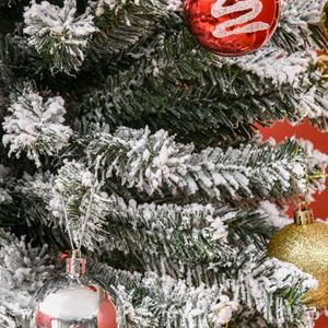 Gran oferta DB, árbol de Navidad de lujo de 9 'de alto, sin iluminación, Flocado de nieve, Delgado, Artificial con 1014 puntas y función con bisagras, tamaño de 180 cm - Product Image 2