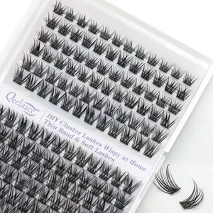 Eyelash Cluster Extensions Mix Curl Diy Eyelash Extention Natural Cluster Lashes Individual Segmented Lashes 240Pcs 144Pcs