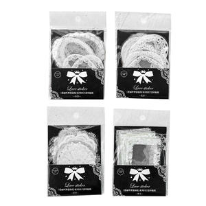 Lisi Wonderland Autocollant Pack Creative Encre Blanche Dentelle Creuse Dentelle Frais Rétro Art Manuel PET Autocollant Décoratif - Product Image 4