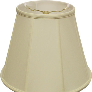 Paralume da 16 \ "in avorio inclinato impero Monay Shantung di lusso moderno PVC e tessuto decorazione per la casa per interni per stile minimalista - Product Image 3