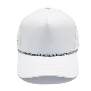 Casquette de baseball personnalisée à 5 panneaux avec logo brodé, impression, perforation laser, respirante, visière en bec de canard, personnalisable - Product Image 5