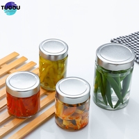 En Stock, taille personnalisée 280ml 380ml bouteille de miel Sauce confiture conserve cornichons bocal en verre