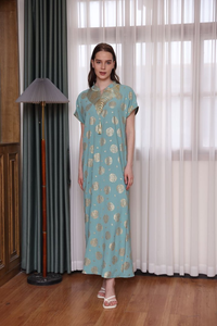 Abaya élégante pour femmes, à fleurs, dentelle <span class=keywords><strong>marocaine</strong></span>, sequins, broderie, respirante, coupe ample, grande taille, traditionnelle, pour mariage islamique - Product Image 2